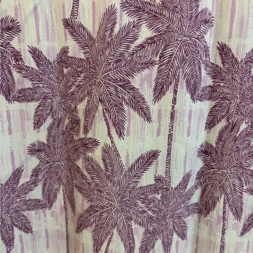 Tommy Bahama Purple Palm Print Men's Shirt - Picture 4 of 7